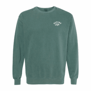 Defend Life Comfort Colors® Sweatshirt – Blue Spruce (Psalm 127:3)