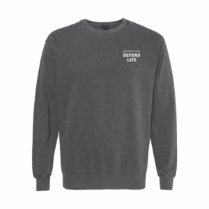 Defend Life Comfort Colors® Sweatshirt – Pepper Grey - Sword of the Spirit (Ephesians 6:17)