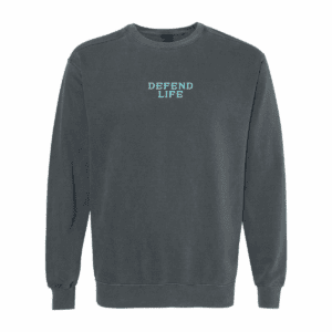 Defend Life Comfort Colors® Sweatshirt – Pepper Grey with Mama Bear (Psalm 127:3)