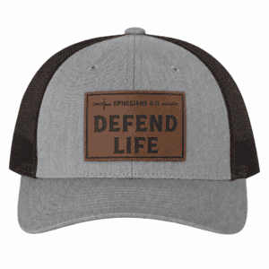 Defend Life Heather Grey Snapback 5 Panel Hat
