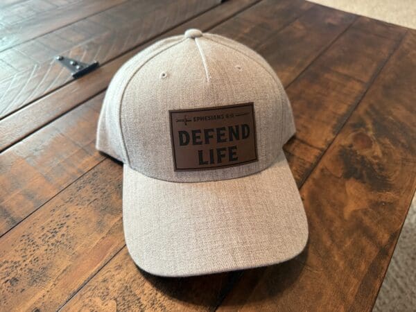 Defend Life Heather Grey Snapback 5 Panel Hat