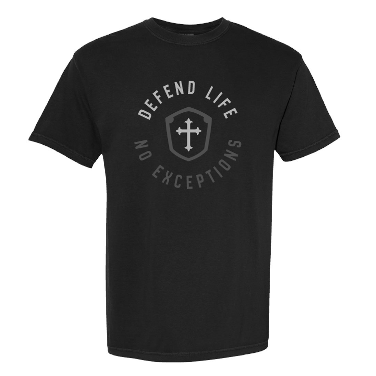 Defend Life Comfort Colors® Shirt - Circle Cross Shield - Image 1