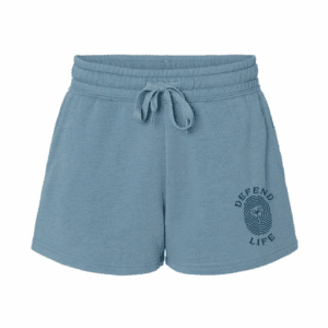 Defend Life Light Blue Fingerprint Women's Shorts