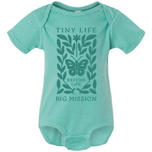 Defend Life Onesie -Tiny Life, Big Mission - Butterfly