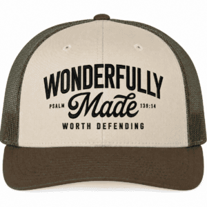 Defend Life Wonderfully Made Green/Tan/Brown Hat