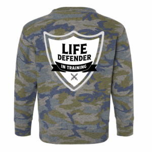 Defend Life In Training Toddler Sweatshirt Camo