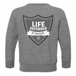 Defend Life In Training Toddler Sweatshirt Granite Heather