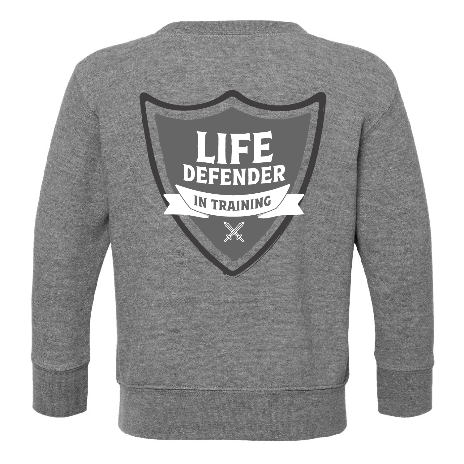 Defend Life In Training Toddler Sweatshirt Granite Heather - Image 1