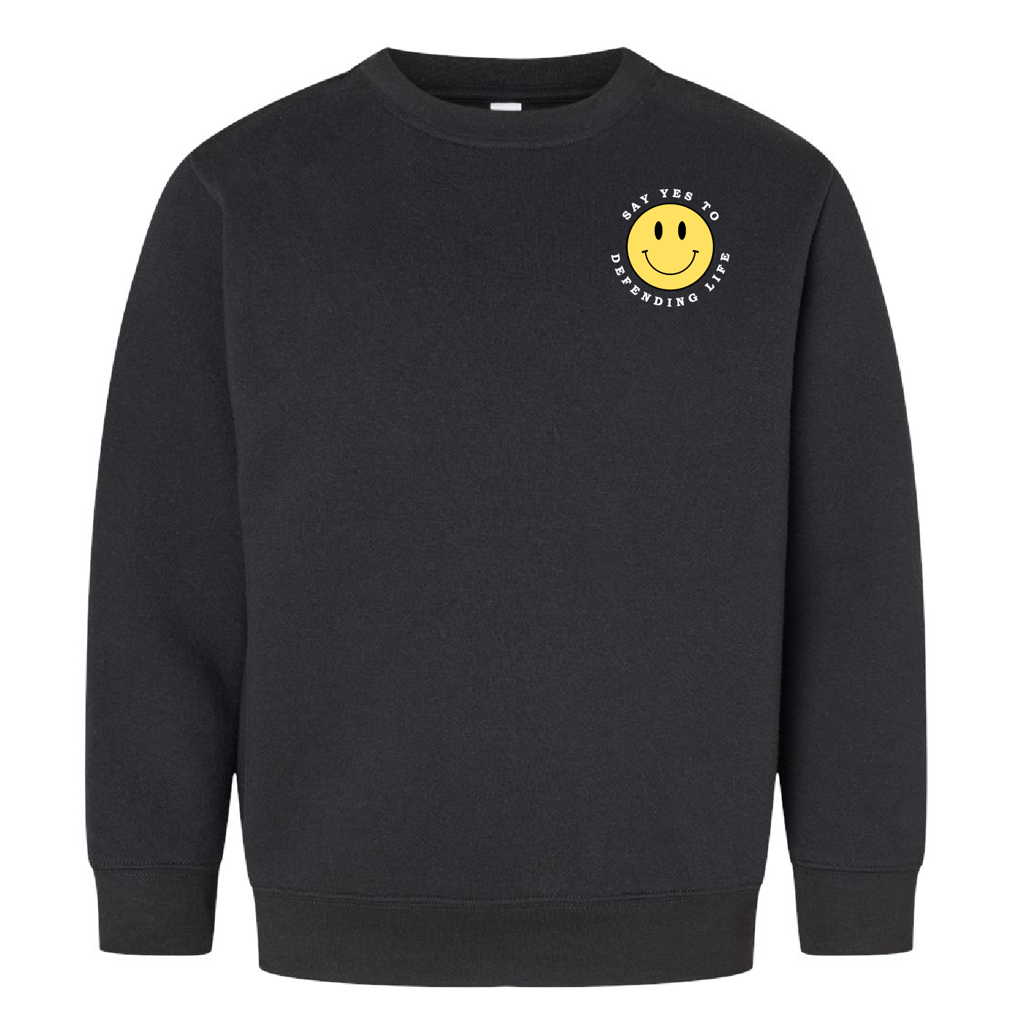 Defend Life Smiley Sweatshirt - Image 1
